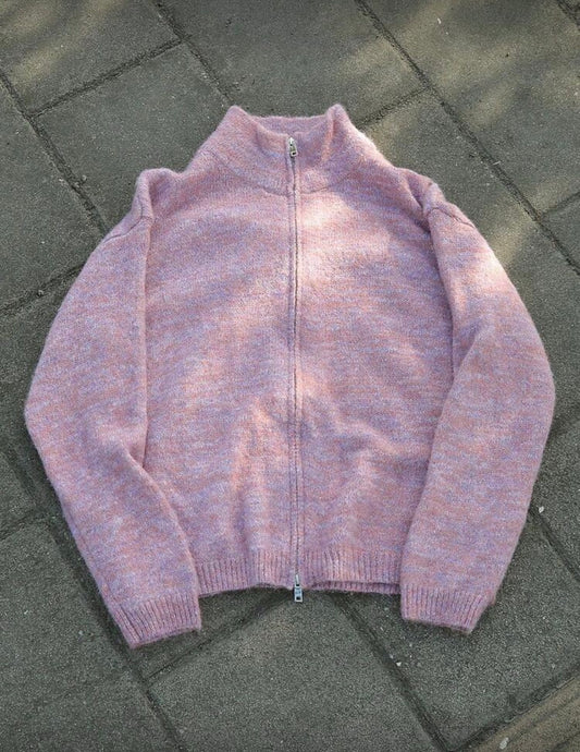 Pink  Zip Sweater
